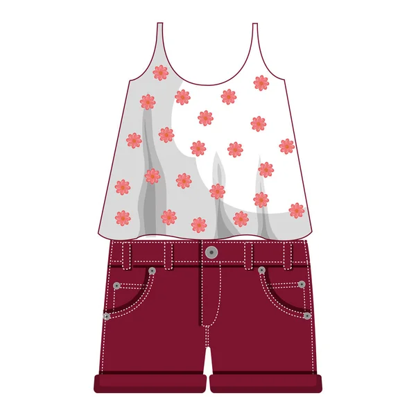 Moda mujer icono de ropa — Vector de stock