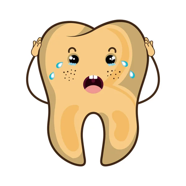 Zahnpflege Zahn Charakter — Stockvektor