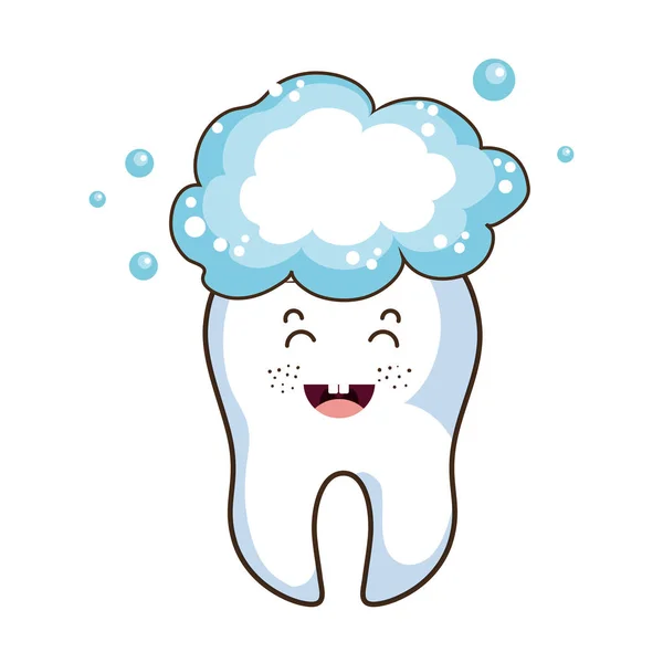 Charakter zubů zubní péče — Stockový vektor