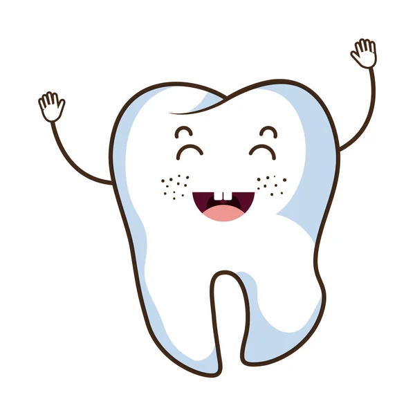 치과 치료 치아 문자 — 스톡 벡터