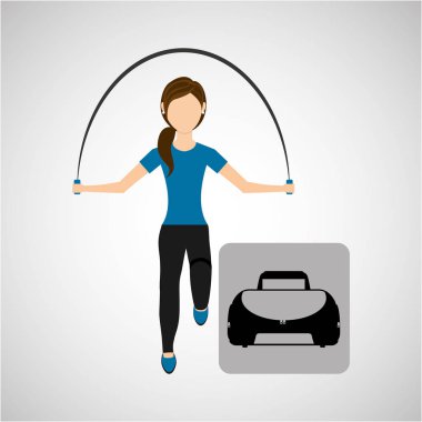 Spor kadın atlama halat çantası