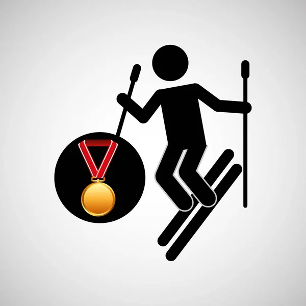 ski medal sport extreme graphic