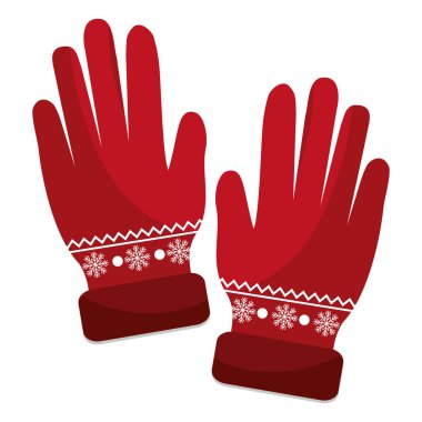 Kış eldiven elbise simgesi