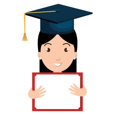 diploma simgesi ile öğrenci lisansüstü avatar