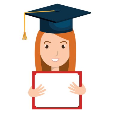 diploma simgesi ile öğrenci lisansüstü avatar