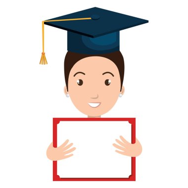 diploma simgesi ile öğrenci lisansüstü avatar