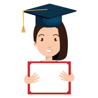 diploma simgesi ile öğrenci lisansüstü avatar