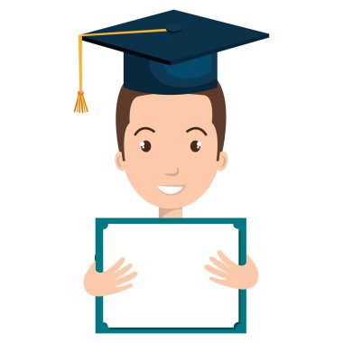 diploma simgesi ile öğrenci lisansüstü avatar