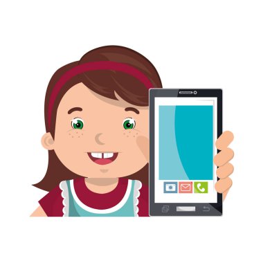 küçük bir çocukla online smartphone