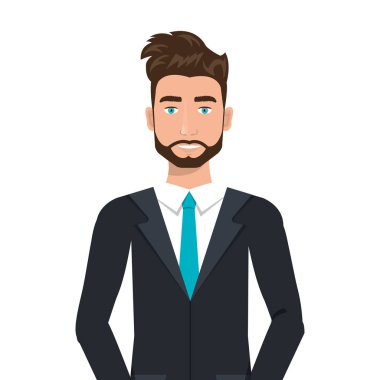 işadamı karakter avatar izole