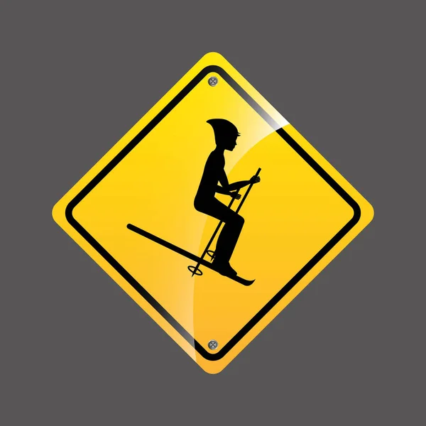 Kayak kişi işareti aşırı tasarım spor — Stok Vektör