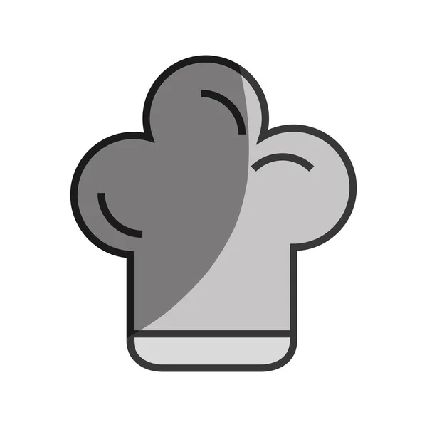 Szakács kalap egységes ikon — Stock Vector