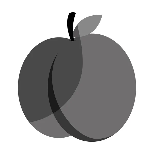 Frisches Obst flach isoliert Symbol — Stockvektor