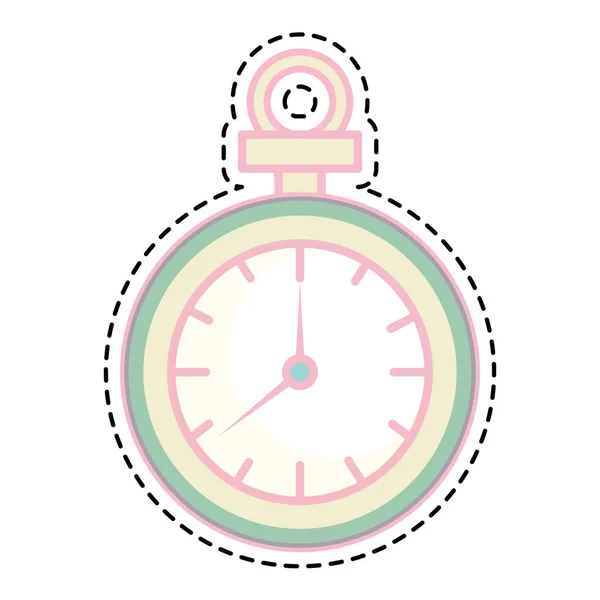 Chronometer watch isolated icon — Stock Vector