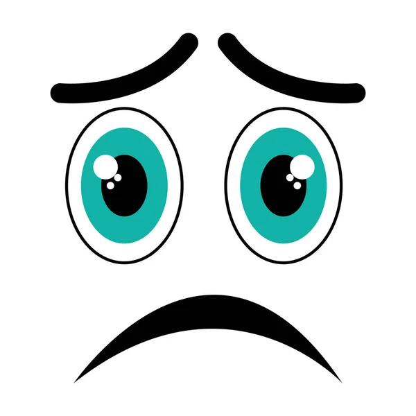 Expresión de cara emoticono aislado — Vector de stock