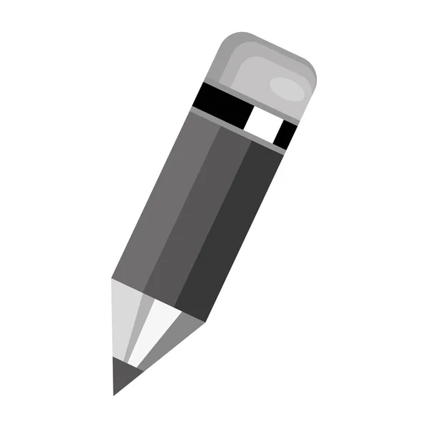 Fournitures scolaires crayon icône isolée — Image vectorielle