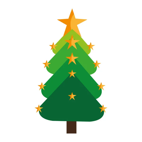 Merry christmas tree celebration — Stock Vector