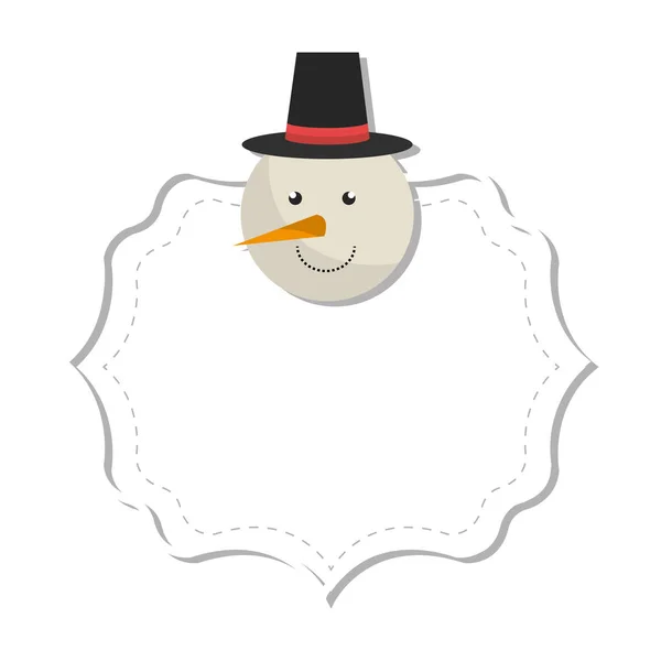 Snowman character christmas celebration — Stock Vector