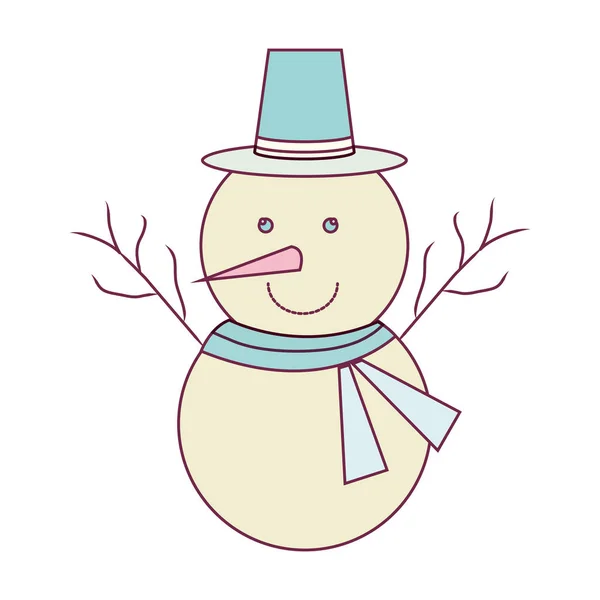 Снеговик праздник характера Рождества — стоковый вектор