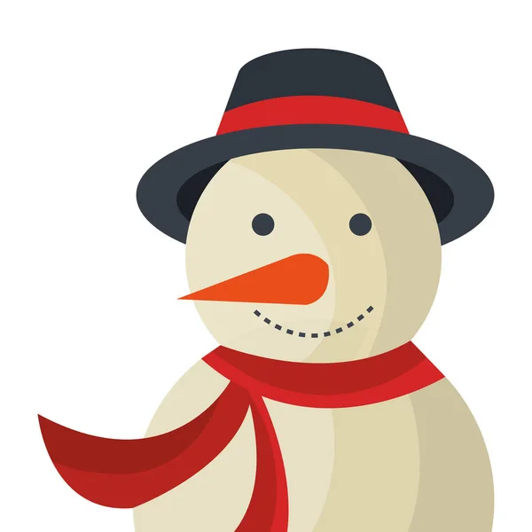Сніговик символ Різдво святкування — стоковий вектор