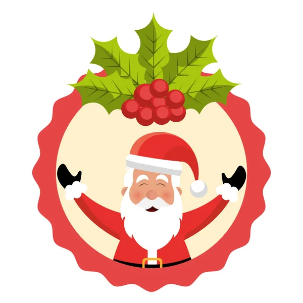 Santa claus caractère style kawaii — Image vectorielle