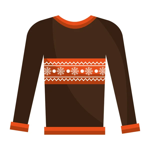 Зимовий светр одяг ізольований значок — стоковий вектор
