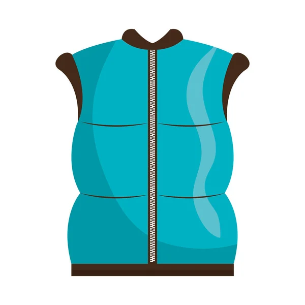 Zimní bunda oblečení izolované ikona — Stockový vektor