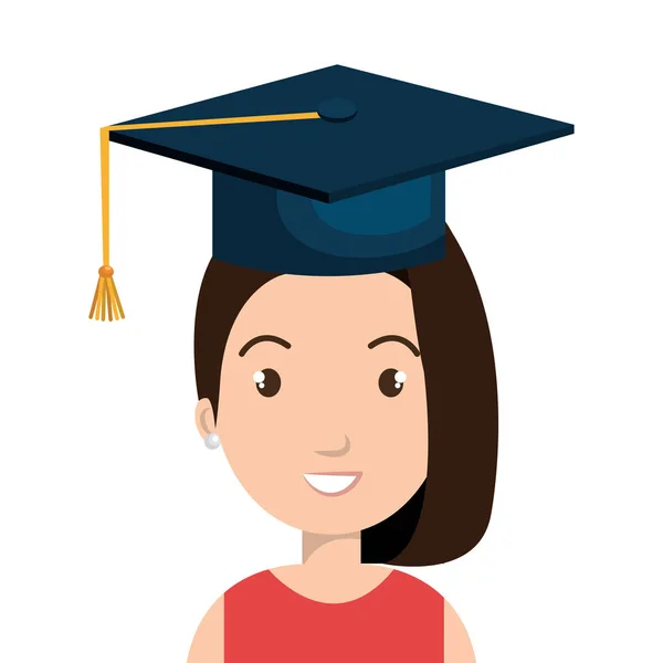 Diák diplomás avatar ikon — Stock Vector