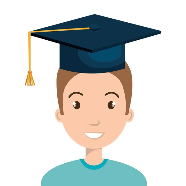 Estudiante graduado avatar icono — Vector de stock