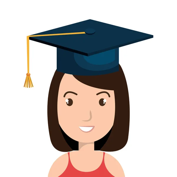 Estudiante graduado avatar icono — Vector de stock