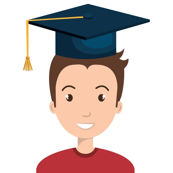 Student postgraduálních avatar ikona — Stockový vektor
