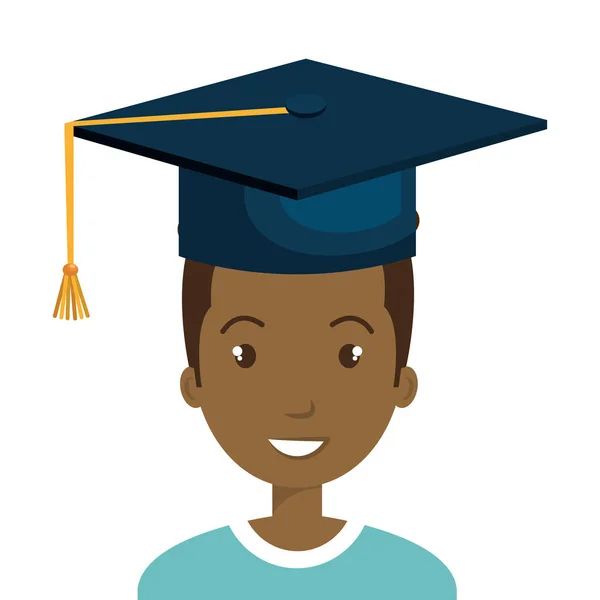 Student graduate avatar icon — Stock Vector