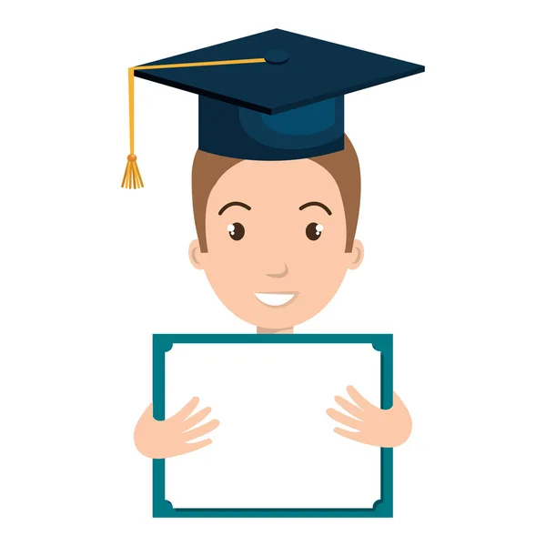 Студентський аватар з іконою диплома — стоковий вектор