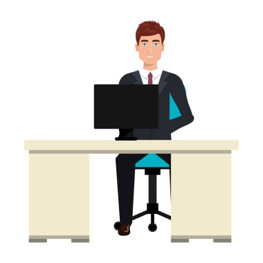 çalışma alanı'nda oturan iş kişi