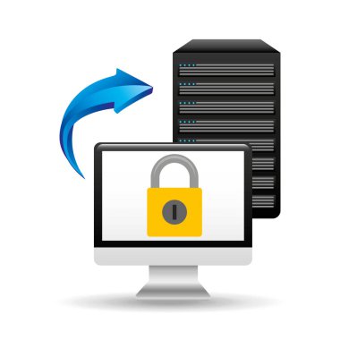 Güvenlik asma kilit ok PC veri tabanı