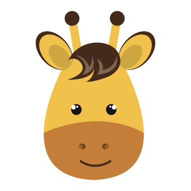 sevimli küçük zürafa hayvan karakter