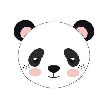 sevimli küçük ayı panda hayvan karakter