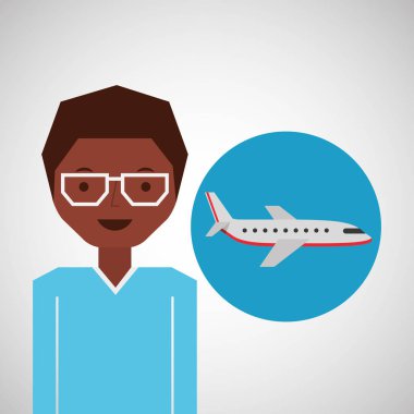 afroamerican adam yolcu uçak