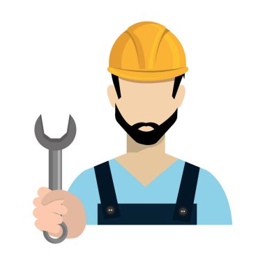 Tamirci karakter çalışma simgesi