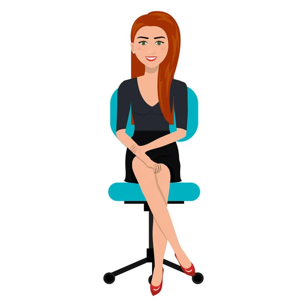 Obchodní osoba sedět na kancelářské židli — Stockový vektor