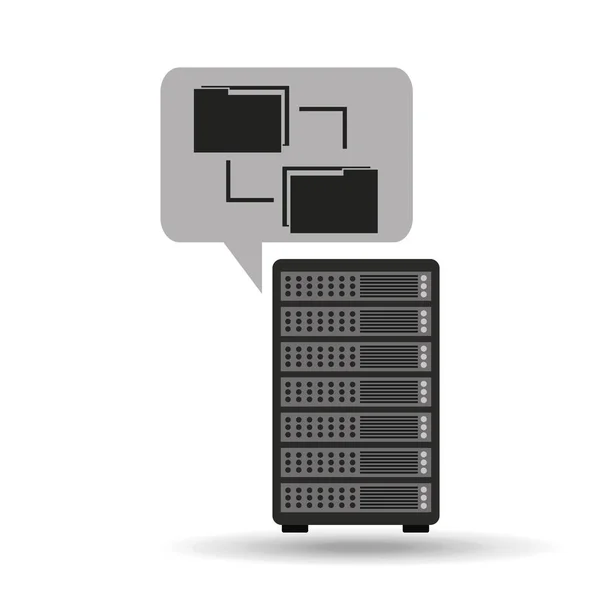 Sieci serwera koncepcja transfer plików — Wektor stockowy