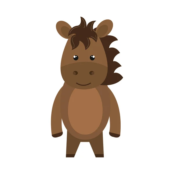 かわいい馬動物キャラクター — ストックベクタ