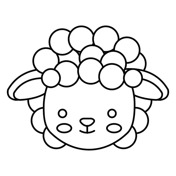 Roztomilá malá postava ovce — Stockový vektor