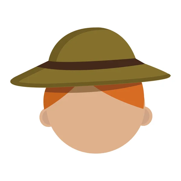 Lilla scout karaktär ikon — Stock vektor