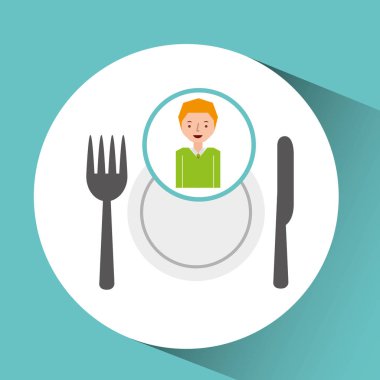 Çocuk yeşil kazak Restoran turizm seyahat