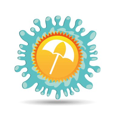 plaj şemsiye yaz tatil sun etiket sıçramalarına