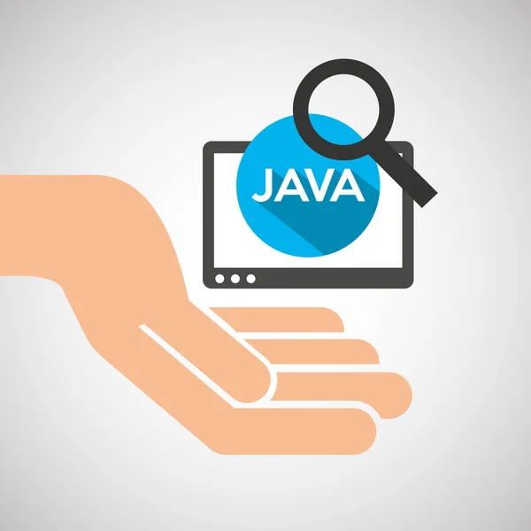 Tecnologia de otimização de mão java web —  Vetores de Stock