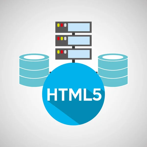 Html5 stockage de base de données de langue — Image vectorielle