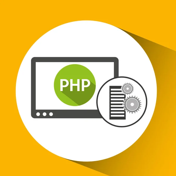 Ρύθμιση βάσης δεδομένων php computer στο web — Διανυσματικό Αρχείο