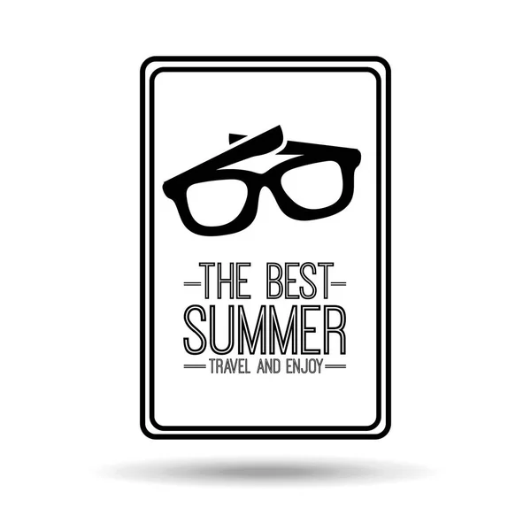 Sonnenbrille Karte besten Sommer reisen und genießen — Stockvektor